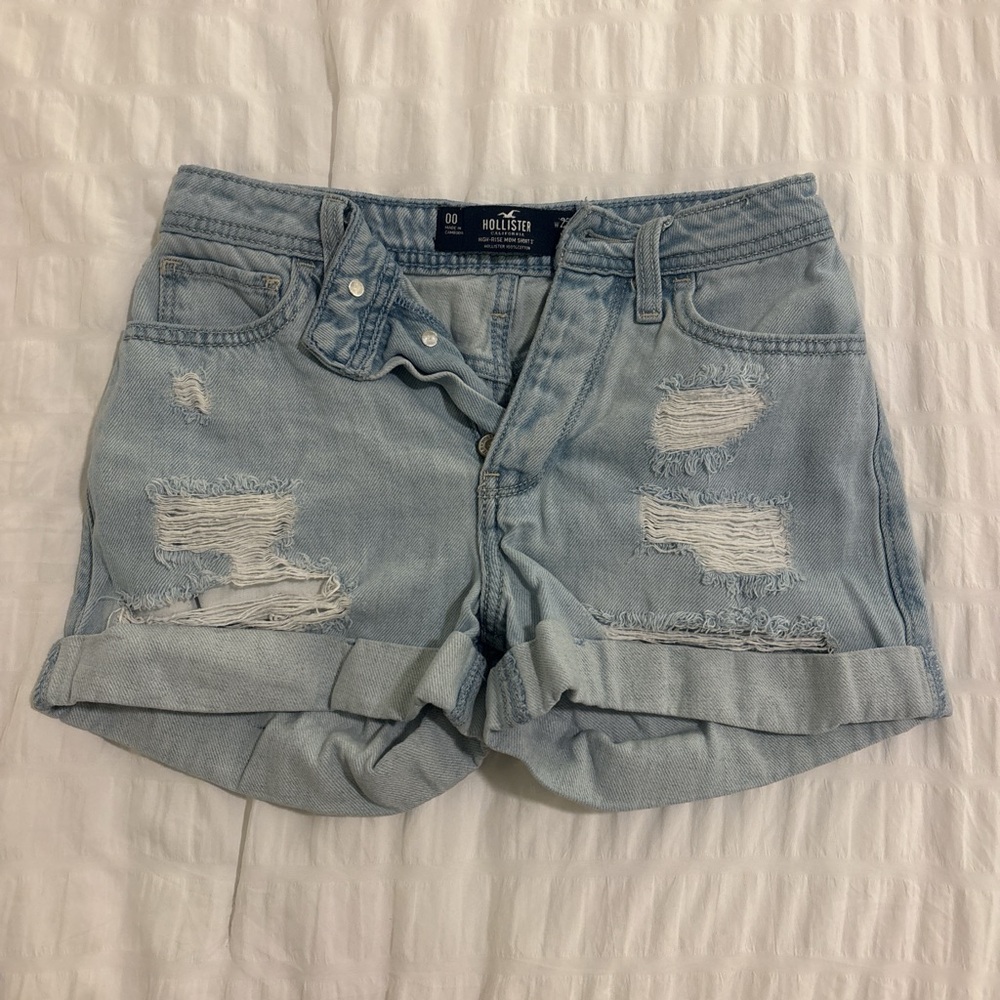 Hollister Women's Light Blue Jean Shorts